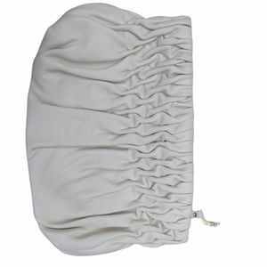 Michael Kors clutch bag gathered ivory leather